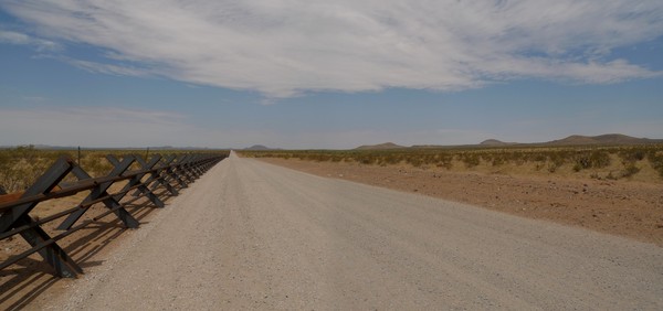 Mexico US Border fence near Santa Teresa, NM